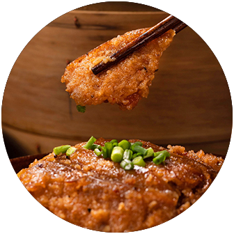 Steamed pork with rice flour